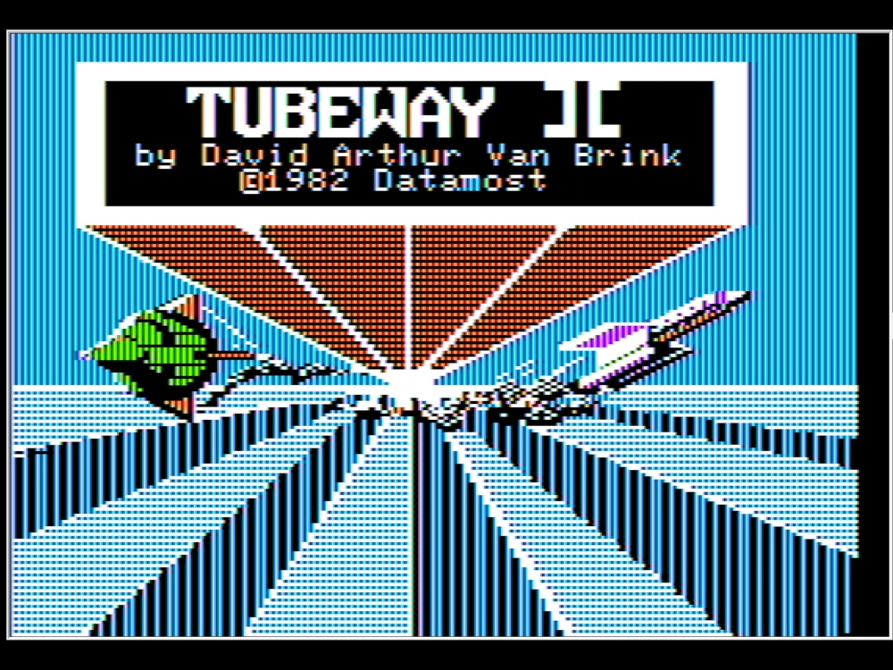 Title Screen of Tubeway for Apple II